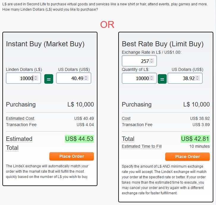 Buy Linden Dollars Image